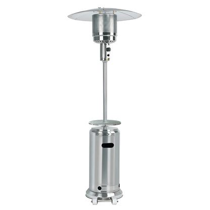 Patio Heater- 87'' Tall Stainless Steel Patio Heater with Table