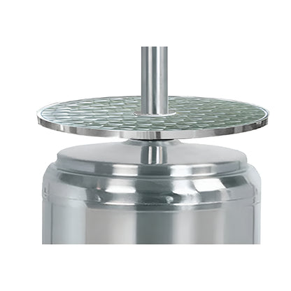 Patio Heater- 87'' Tall Stainless Steel Patio Heater with Table